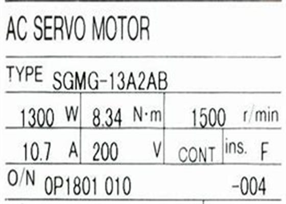Yaskawa Sigma Série 2 Servo Motor SGMG-13A2AB Novo e Original