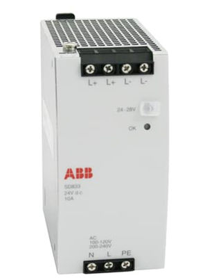 ABB SD833 3BSC610066R1 Fornecimento de energia Entrada AC100-120/200-240 V Entrada auto-seleção Saída DC 24 V 10A