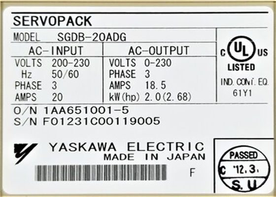 Yaskawa Indústria Servo Drives SGDB-20ADG Novo Original 2kw