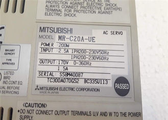 Mitsubishi 3 fase Amplificador Industrial MR-C20A-UE Servo Motor Drive 200W Saída 1.5A 3AC