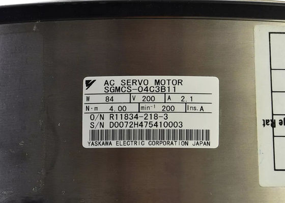 Yaskawa Industrial AC Servomotor 4Nm Saída SGMCS-04C3B11 Novo