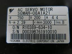 0.75kw Industrial Servo Motor SGMPH-08A1A21 Novo e Original