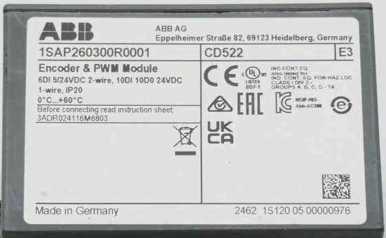 ABB CD522 1SAP260300R0001 Função do módulo 2 entrada do codificador Suécia