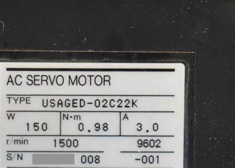 200W Yaskawa Industrial AC Servo Motor USAGED-02C22K Novo em folha