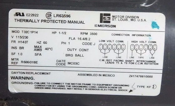 Emerson T32C1P14 R606018E Servomotor Industrial Novo em caixa
