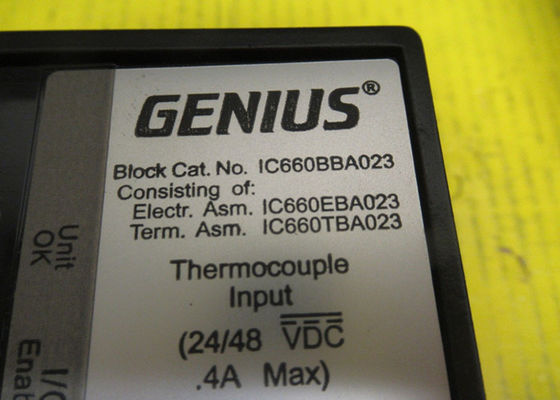 GE Fanuc IC660BBA023 6 circuitos de entrada, 24 a 48 volts DC de potência de bloco, -25 mV a 150 mV de medições de tensão