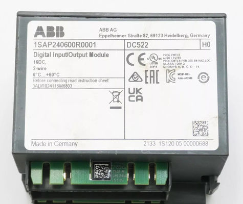 PLC 24V Digital IO Module DC522 1SAP240600R0001 ABB Novo em folha