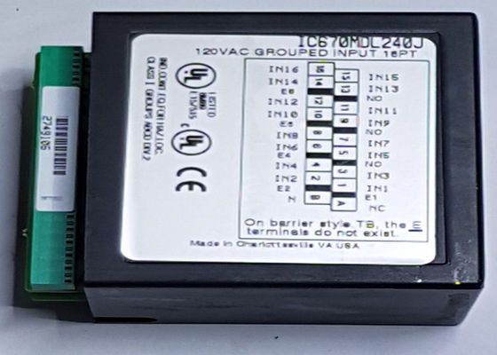 IC670MDL240 é um módulo de entrada discreto de 16 pontos da série de controle de campo da GE Fanuc
