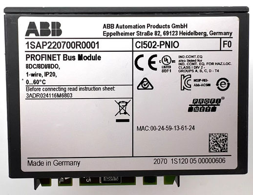 CI502-PNIO 1SAP220700R0001 Módulo de comunicação de corrente contínua de 24 V Tipo novo