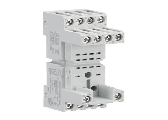 ABB CR-M4SS Soquete padrão para 2c/o ou 4c/o CR-M relés, O soquete CR-M4SS é da gama de relés CR-M (miniatura)