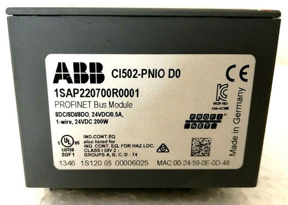 Modulo de interface ABB CI502-PNIO 1SAP220700R0001. Dispositivo PROFINET IO RT. 8 DI: 24VDC. 8