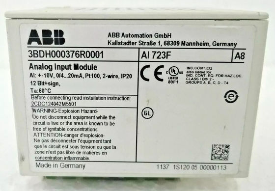 ABB AI 723F módulo de entrada digital analógica caixa original