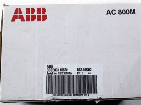 3BSE031155R1 BC810K02 Módulo de comunicação ABB Caixa original nova