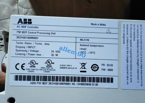 O módulo de CPU 3BDH001000R0001 PM 902F é um módulo de unidade central de processamento (CPU)