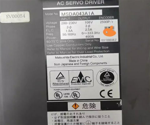Um-séries industriais 3000RPM do servo motor de MSMA042A1N Panasonic