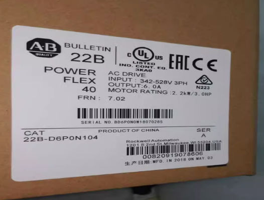 AB Allen Bradley 22B-D6P0N104 Acionamento AC Frequência ajustável