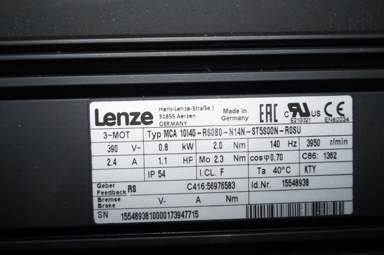 Lenze MCA 10I40- RS0B0-N14N-ST5S00N-R0SU 1.4751242 Torque LB-FT