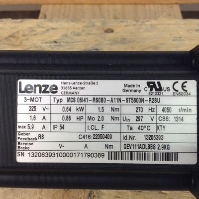 Lenze MCS 06F60-RS0B0-A11N-ST5S00N-R0SU Servomotor síncrono