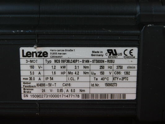 LENZE MCS 09F38LC40P1-B14N-ST5S00N-R0SU Tensão de alimentação 399
