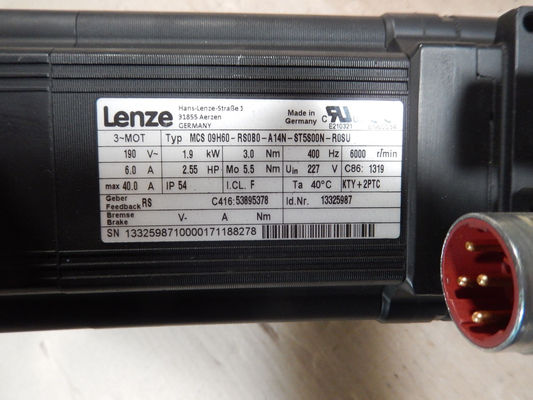 Lente MCS 09H60-RS0B0-A14N-ST5S00N-R0SU Descrição SERVO MOTOR 3.4A 307V 3.8NM