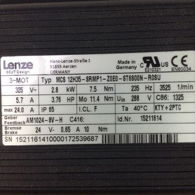 Lente MCS 12H35-SRMP1-Z0E0-ST6S00N-R0SU Velocidade nominal 2323 2323