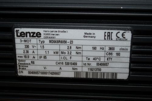 LENZE MDSKSR056-23 Servo-drivers industriais Voltagem nominal 220