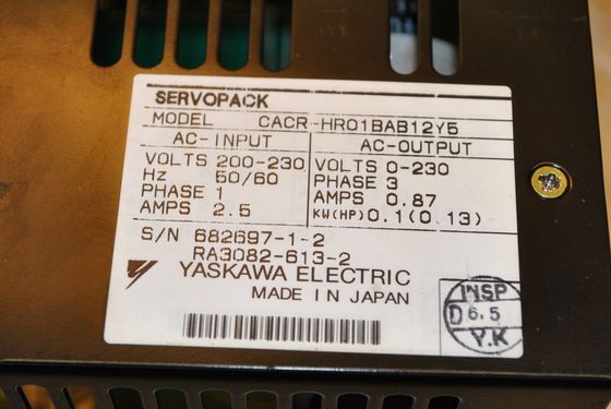 Yaskawa CACR-HR01BAB12Y5 Servo Drive Faixa dinâmica 35 DB