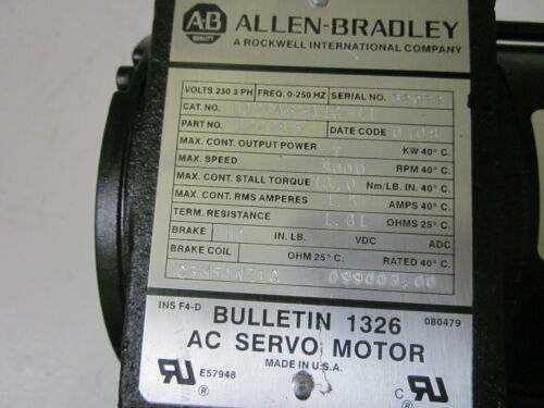 AB 1326AB-A1G-11 SERV MTR 16-IN-LB 5K-RPM STD INCH para aplicações industriais