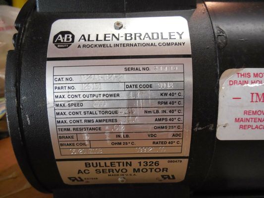 Servomotores da série AB 1326AB-B2C-21 Torque Plus para o servomotor AC 1391-DES