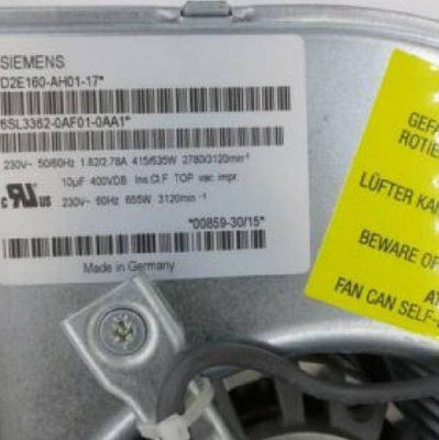O sistema de refrigeração centrífuga SIEMENS FAN 6SL3362-0AF01-0AA1EMBPAPST D2E160-AH01-17