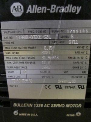 AB 1326AB-B720E-S2L Servomotor rotativo para controlo de movimento preciso e suave