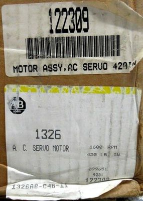 Servomotores da série AB 1326AB-C4B-11 Torque Plus para o servomotor AC 1391-DES