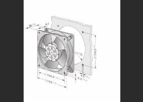 Ebmpapst 4656 Z Alta Durabilidade Ventilador Centrífugo Industrial