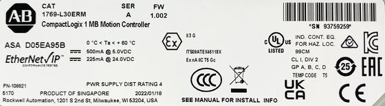 ALLEN-BRADLEY 1769-L30ERM Bateria de longa vida compatível com IP20 para relevo de segurança