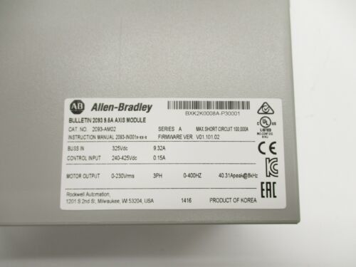 ALLEN-BRADLEY 2093-AM02 Modulo de eixo Kinetix 2000