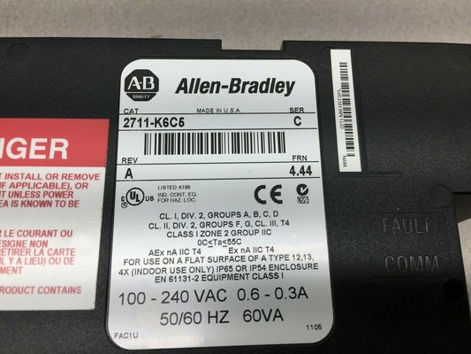 ALLEN-BRADLEY 2711-K6C5 PanelView Especificações do terminal padrão
