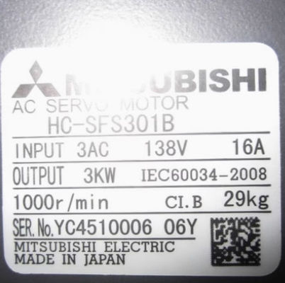 Mitsubishi AC servomotor HC-SFS301B Amplificadores operacionais Servomotor industrial