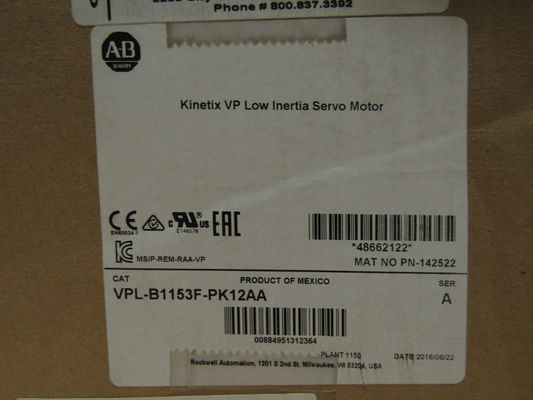 ALLEN-BRADLEY VPL-B1153F-PK12AA Kinetix VP Servomotor de Baixa Inercia