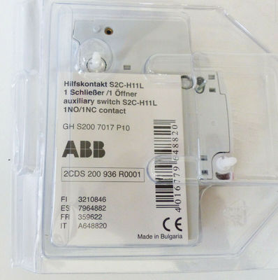 ABB 2CDS200936R0001 S2C-H11L Bloco de contato auxiliar Servo motor industrial Certificado CE