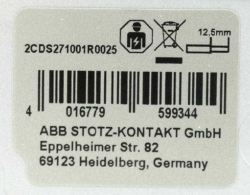 ASEA BROWN BOVERI 2CDS271001R0025 S201M-B2 Interruptor de ligação auxiliar da série S200