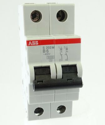 ABB 2cds272001r0065 s202m-b6 Interruptor de ligação auxiliar da série S200