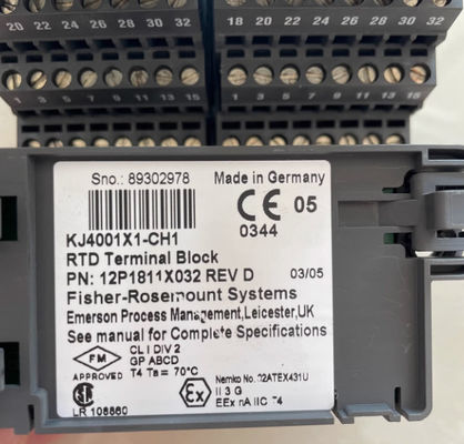 Emerson Deltav KJ4001X1-CH1 12P1811X012 RTD Bloco do terminal