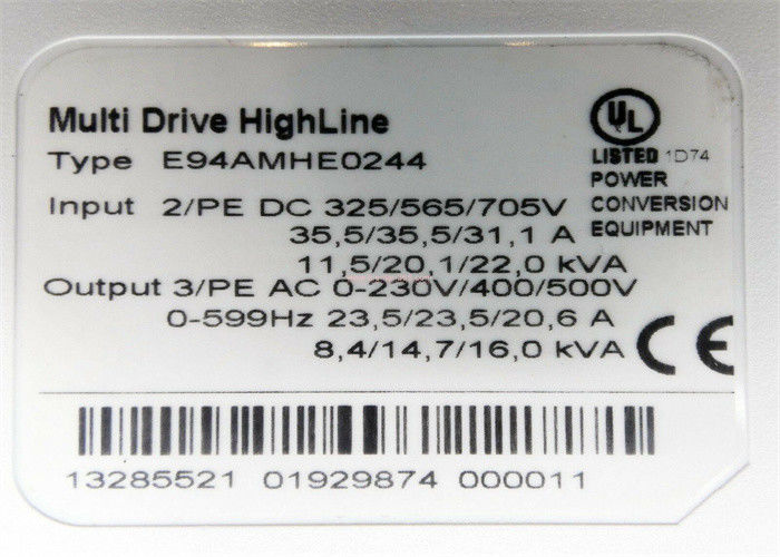 O SERVO variável do inversor da frequência de Lenze E94AMHE0244 CONDUZ 9400 SÉRIES 325/565/705 de C.C. de V 11.5-22 quilovolts