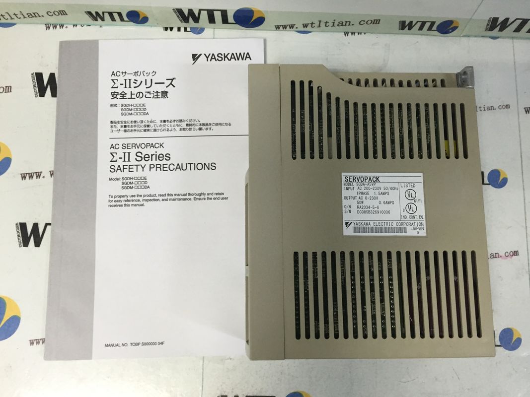FONTE de ALIMENTAÇÃO de HP 200 V da movimentação 0,07 de Yasakawa SGDA-A5VP Ac Servo Motor PARA o CONTROLE de POSIÇÃO