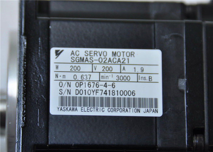 SERVO MOTOR 200W 1.9A 0.637N.m da C.A. SGMAS-02ACA21 do Sigma II de YASKAWA SGMAH