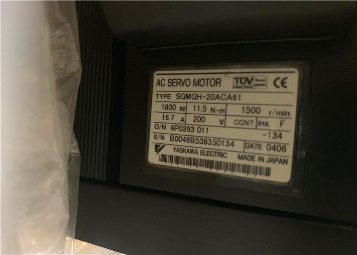 Servo motor industrial SGMGH-20ACA4C da C.A. de Yaskawa 11.5N.m 16.7A 200V do servo motor