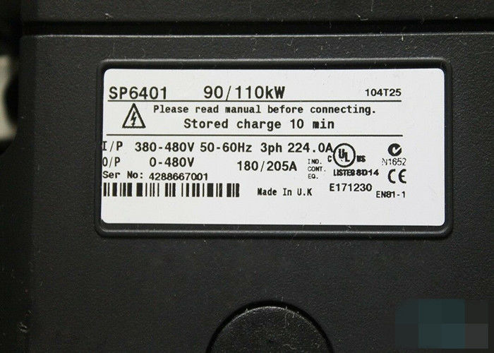 Movimentação servo do inversor 0-480V 180-205A de Unidrive SP6401 90kw/110kW das técnicas de controle de Nidec