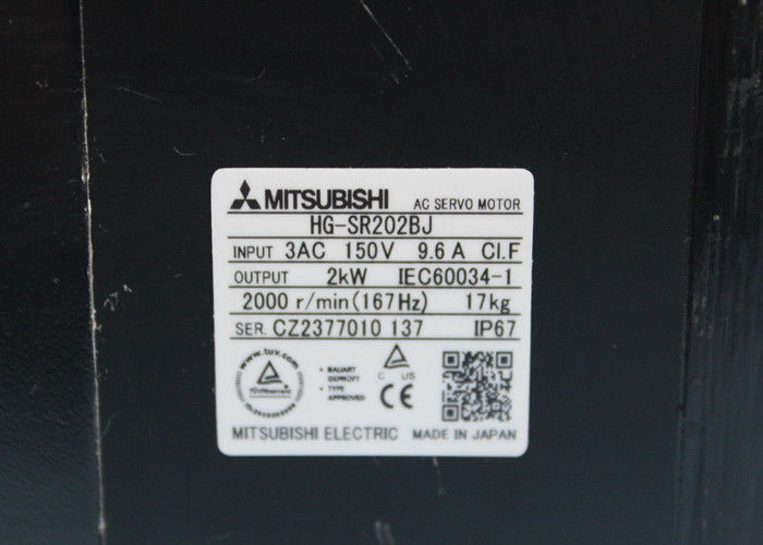 Motores industriais novos 3AC 9.6A 150V do servo motor HG-SR202BJ 2KW da C.A. de MITSUBISHI em conservado em estoque