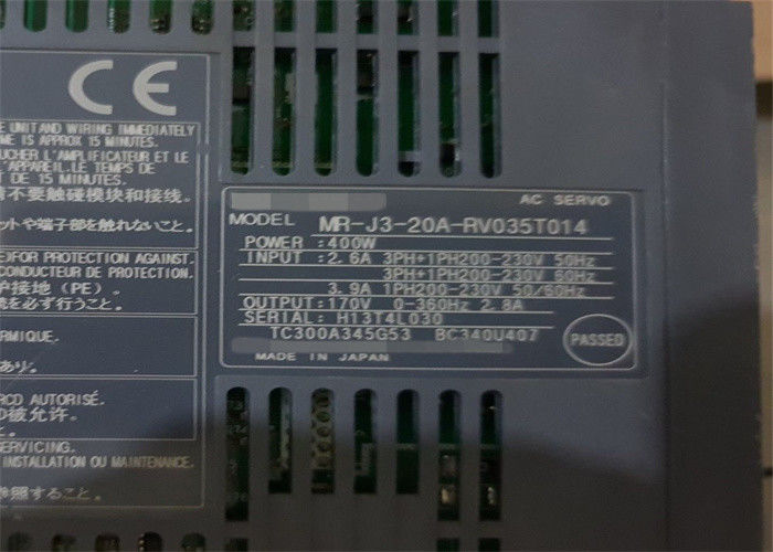 MOVIMENTAÇÃO SERVO industrial da C.A. do amplificador MR-J3-20A-RV035T014 400W 2.6A de Mitsubishi Electric