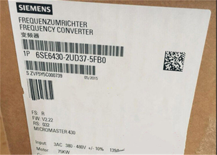 PODER ESQUADRADO do TORQUE do inversor 3AC da frequência de 6SE6 430-2UD37-5FB0 Siemens 380-480 variável 75 quilowatts